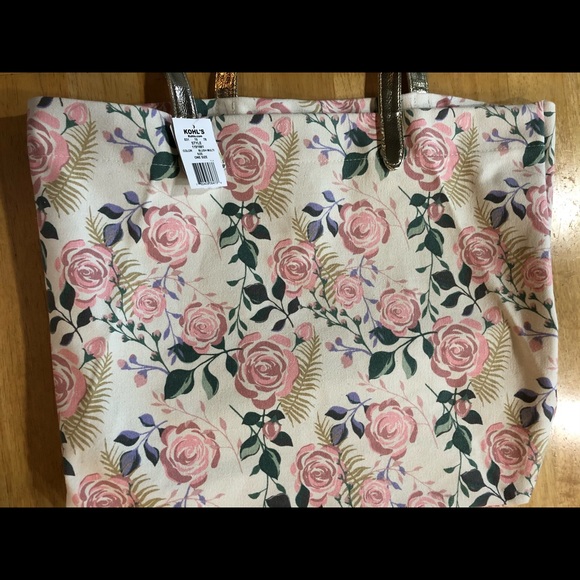 Kohl’s One Size Canvas Tote NWT - Picture 4 of 5